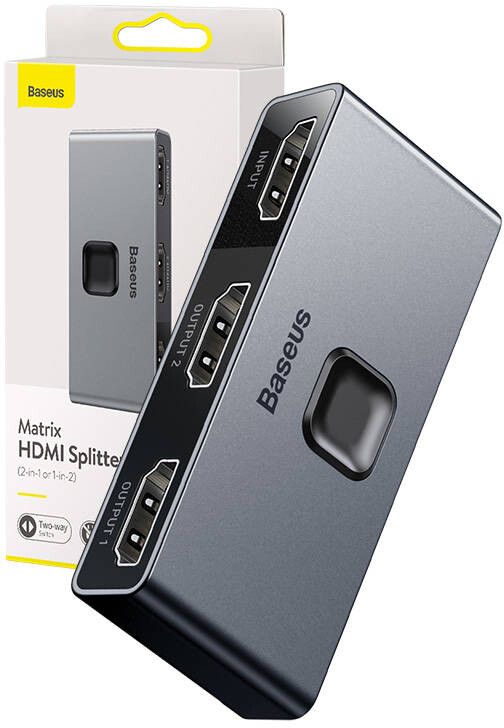 Baseus Matrix HDMI Splitter | Mac - Generella Mac-tillbehör - Kablar & adaptrar - Adaptrar - Bildadaptrar | AlltMobil