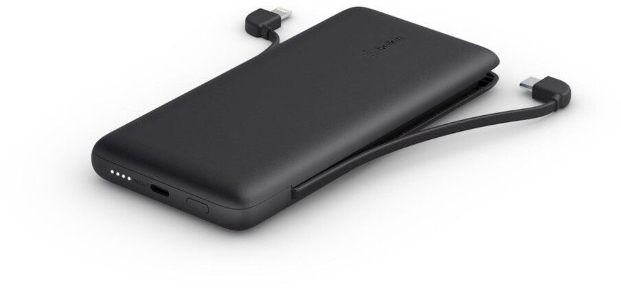 Belkin 10K USB-C Power Bank with Integrated Cables - Blå