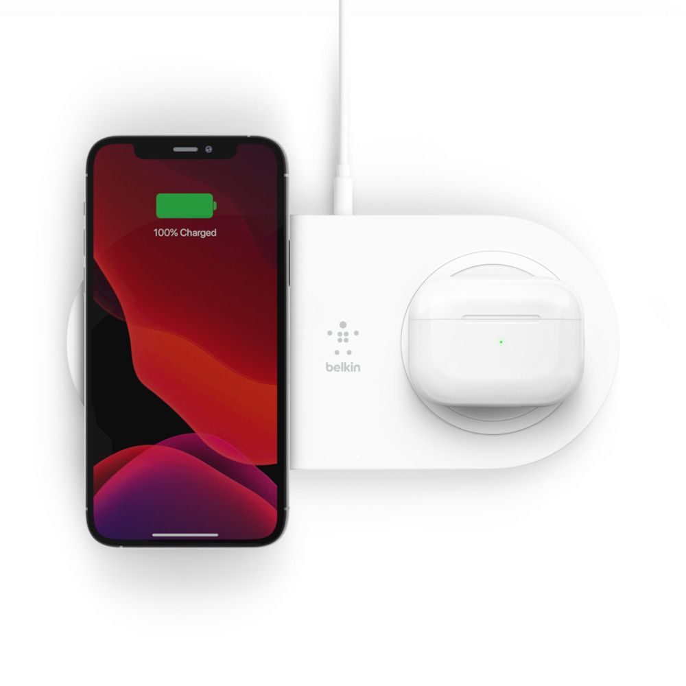 Belkin BoostCharge 15W Dual Wireless Charging Pads - Vit