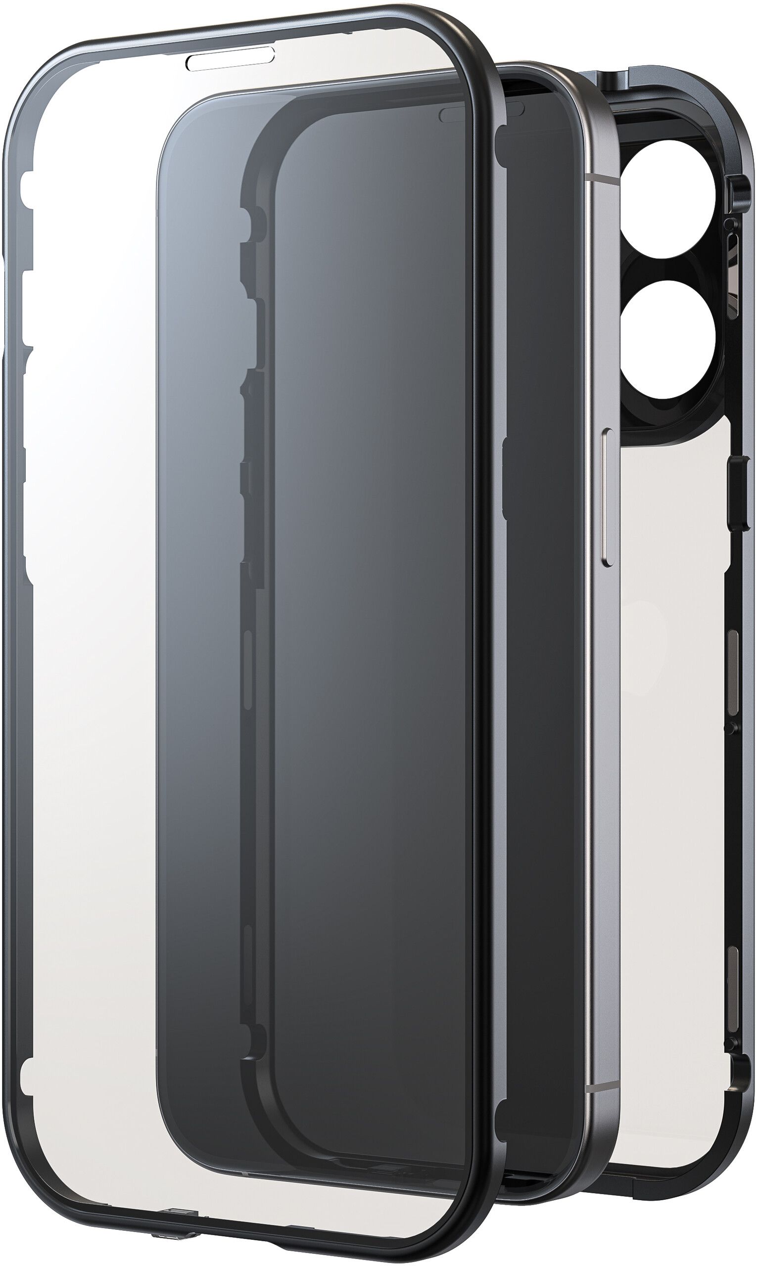 Black Rock 360° Glass Case (iPhone 15 Pro) | iPhone - iPhone 15 Pro - Skal & fodral - Hårda skal | AlltMobil