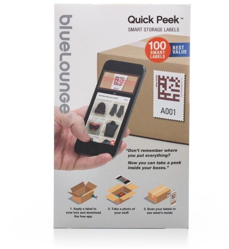 Bluelounge Quick Peek - Smarta Lageretiketter