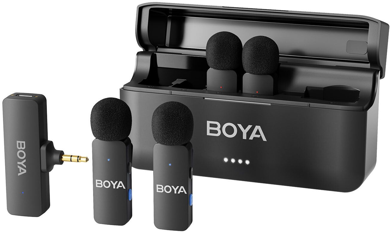 Boya BY-V4 TRS Wireless Microphone 3,5mm | iPhone - Generella tillbehör - Foto & film - Mikrofoner - Trådlösa mikrofoner - Trådlös genom 3,5mm | AlltMobil