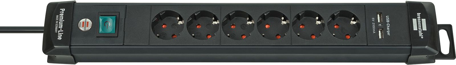 Brennenstuhl Grenuttag 6-vägs & 2xUSB