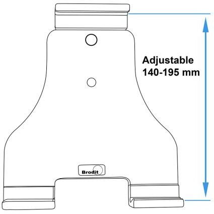 Brodit Aktiv hållare för fast installation 727071
