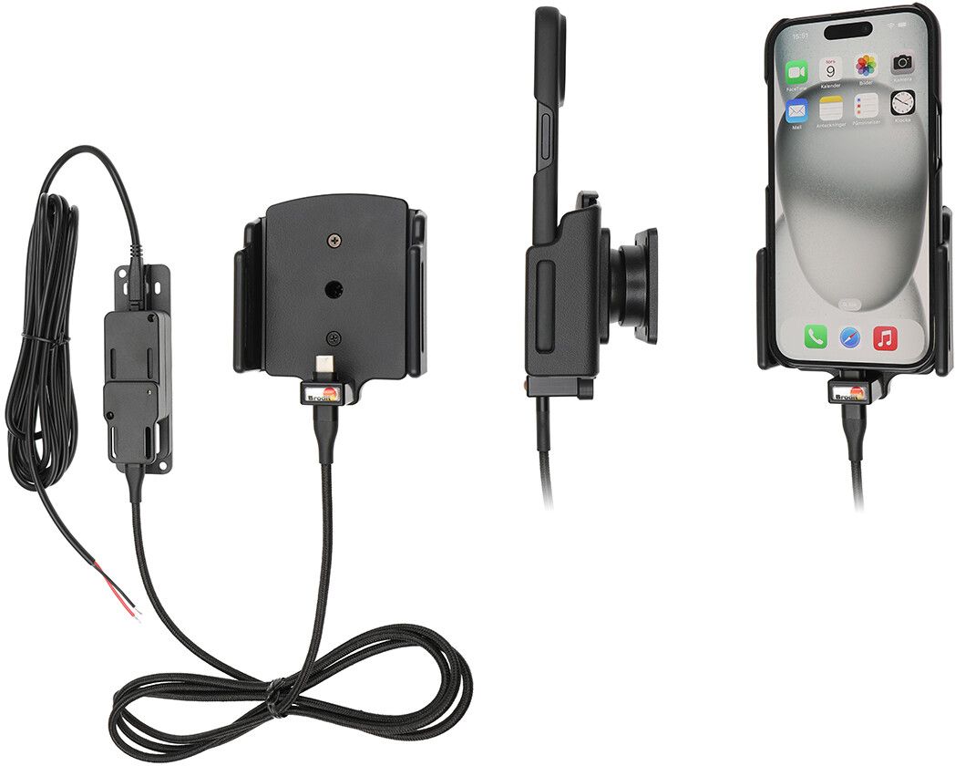 Brodit Aktiv hållare för fast installation 727370 (iPhone 17/17 Pro/16e/16/16 Pro/15/15 Pro) |  | AlltMobil