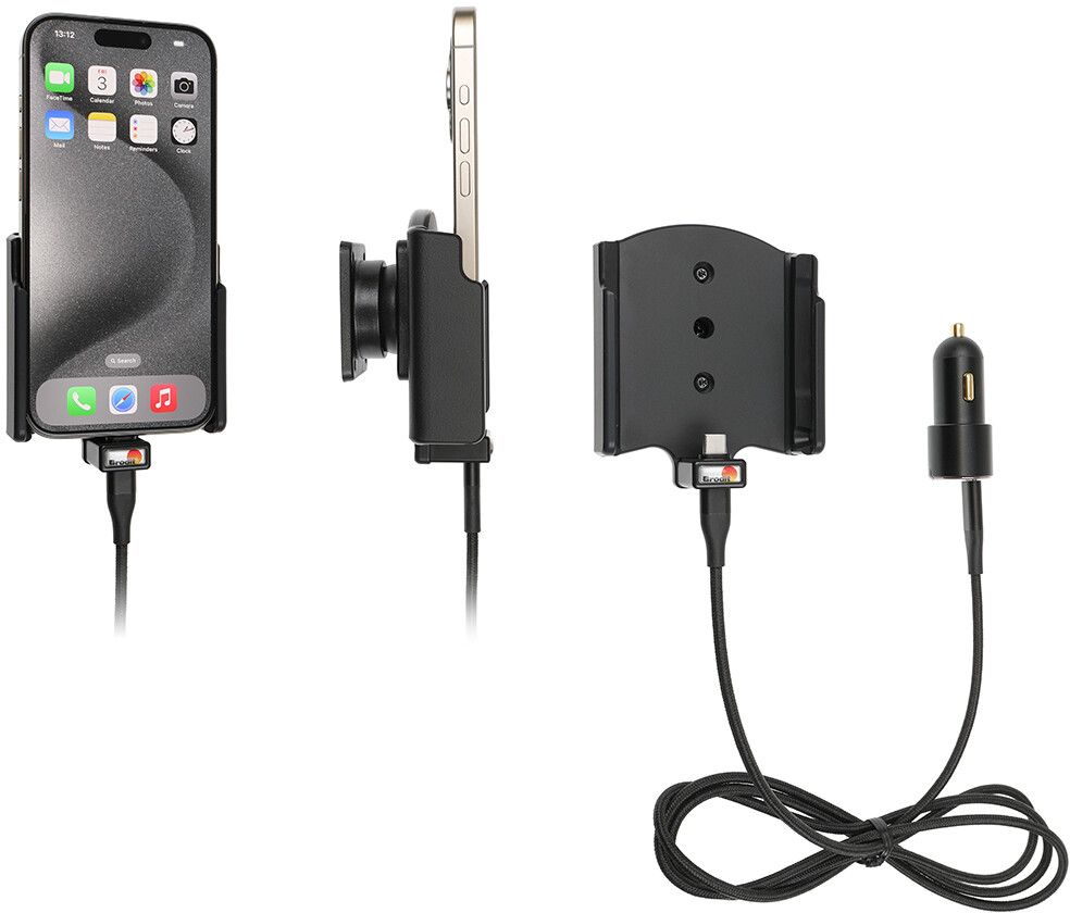 Brodit Aktiv hållare med USB-C-laddning 721369 (iPhone 15/15 Pro) |  | AlltMobil