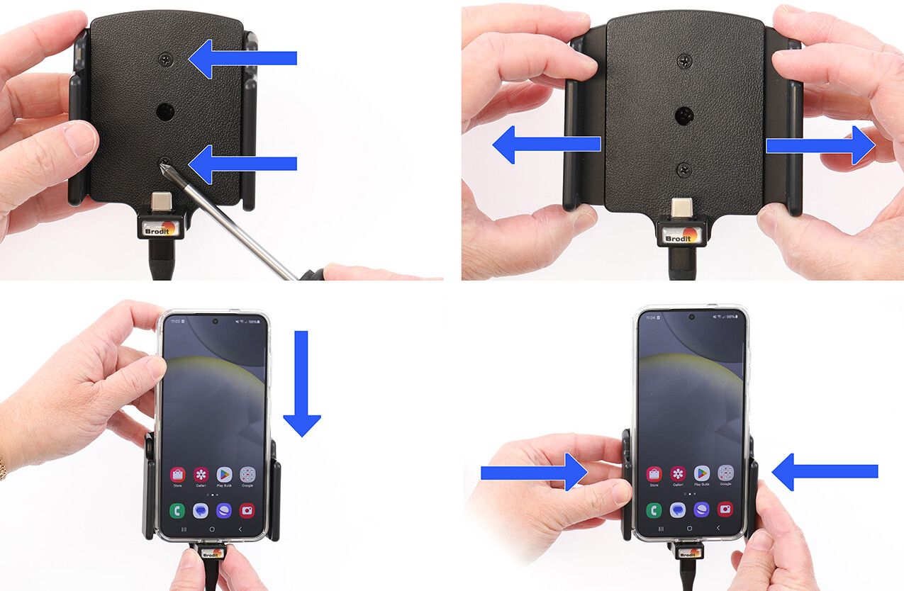 Brodit Aktiv Hållare med USB-C-laddning |  | AlltMobil