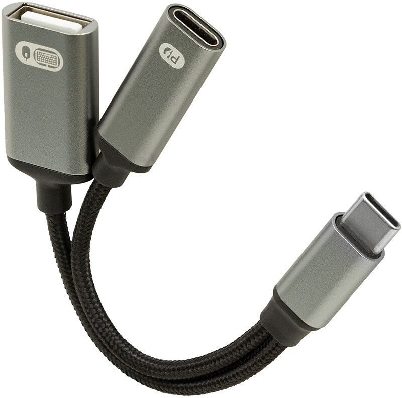 Brodit USB-C-Splitter, PD 60W + USB-A Data 216478 |  | AlltMobil