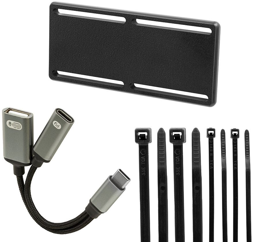 Brodit USB-C-Splitter, PD 60W + USB-A Data, med dragavlastare 216479 |  | AlltMobil