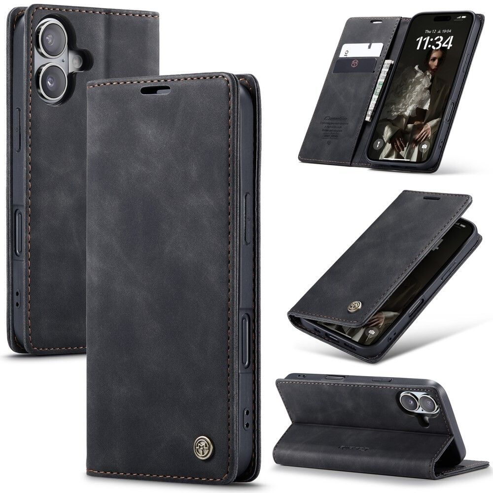 CaseMe Matte Wallet Style (iPhone 16 Plus) | iPhone - iPhone 16 Plus - Skal & fodral - Läderfodral | AlltMobil