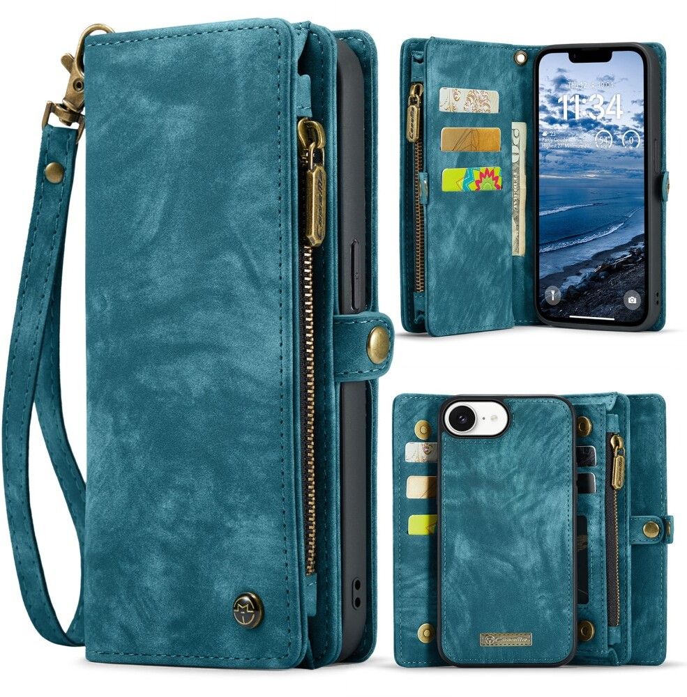 CaseMe Vintage 2-in-1 (iPhone 16e) - Svart | iPhone - iPhone 16e - Skal & fodral - Läderfodral | AlltMobil