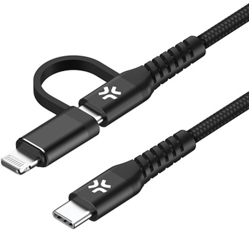 Celly 2-in-1 Cable USB-C - USB-C/Lightning | Tillbehör - Kablar - USB-C till Lightning-kablar | AlltMobil