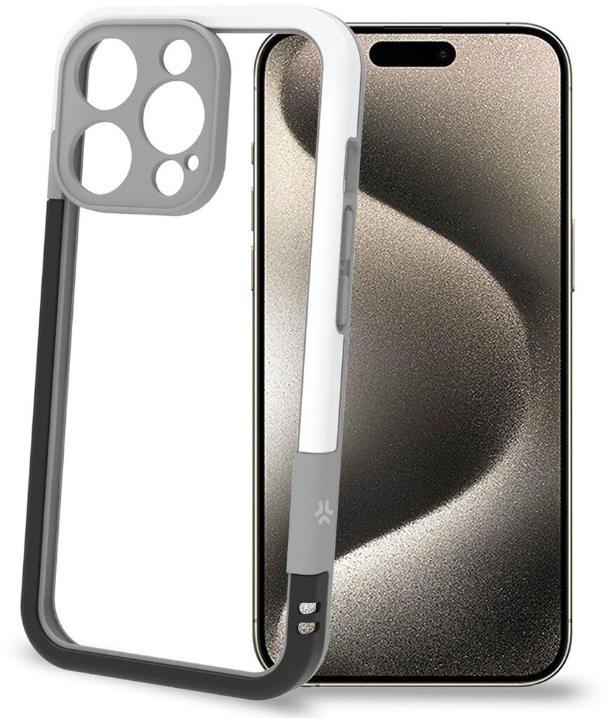 Celly Bumper (iPhone 16 Pro) - Grön/vit | iPhone - iPhone 16 Pro - Skal & fodral - Silikon - TPU | AlltMobil