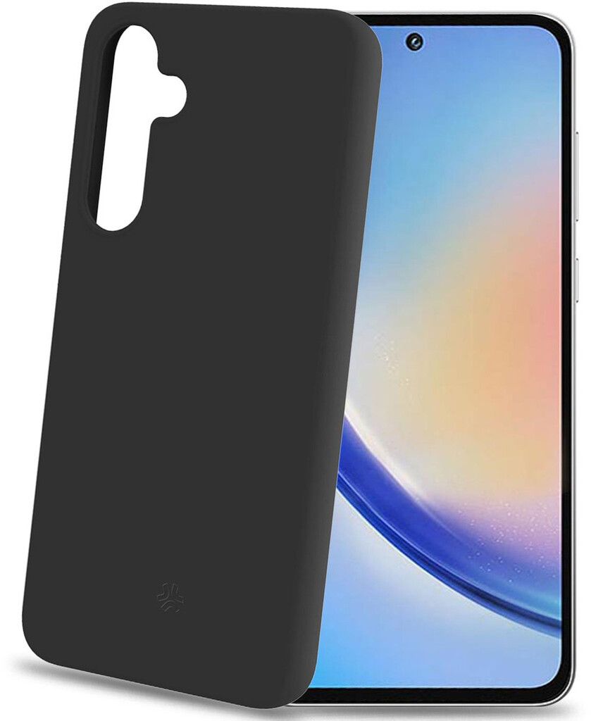 Celly Cromo Soft Rubber Case (Galaxy A35) - Svart | Samsung - Samsung Galaxy A35 - Skal & fodral | AlltMobil