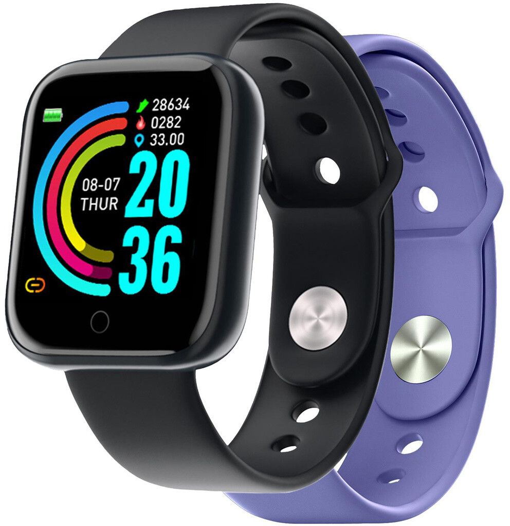 Celly TrainerBeat Smartwatch (2 armband) - Svart + orange | Tillbehör - Smarta klockor | AlltMobil