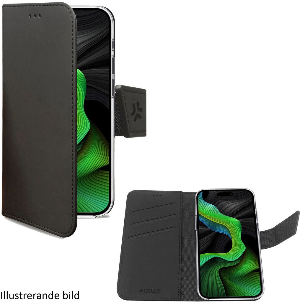 Celly Wallet Case (iPhone 16 Pro) | iPhone - iPhone 16 Pro - Skal & fodral - Läderfodral | AlltMobil