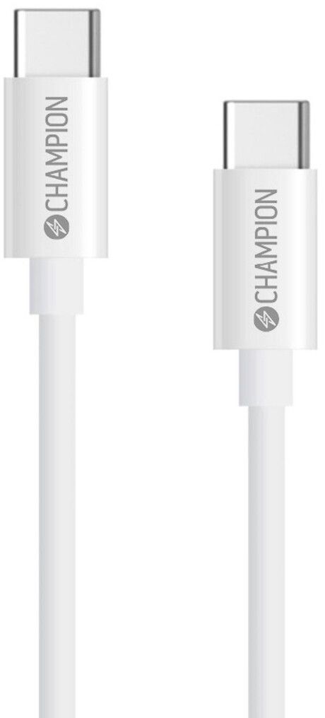 Champion USB-C Cable 60W - Vit 3 meter | Tillbehör - Kablar - USB-C till USB-C-kablar | AlltMobil