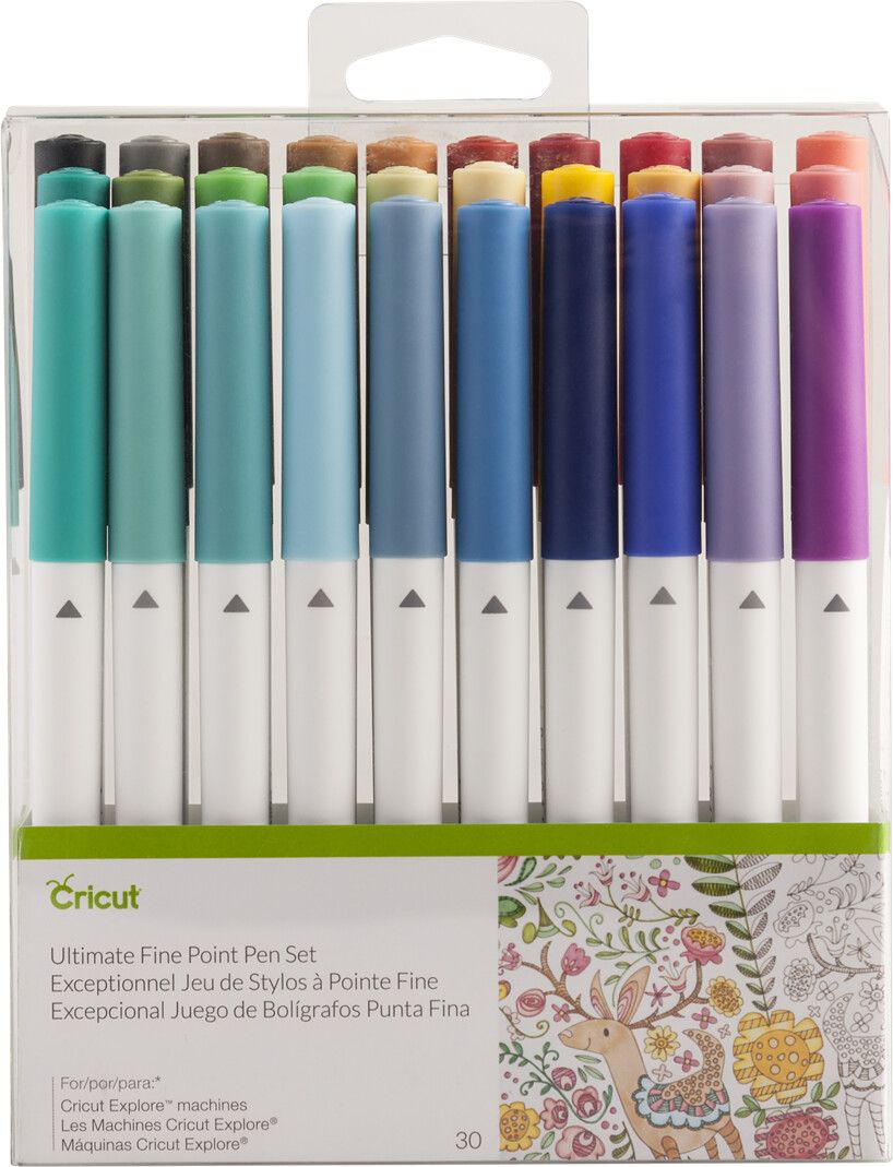 Cricut Fine Point Pen Set 30-pack | Tillbehör - Cricut & tillbehör - Förbrukningsmaterial - Till Cricut Explore 3 - 4 - Pennor | AlltMobil