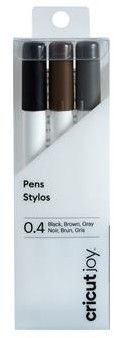 Cricut Joy Fine Point Pens 0,4mm 3-pack - Svart/brun/grå
