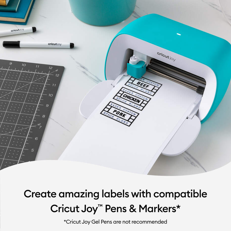 Cricut Joy Smart Label Writable Vinyl Removable - 4-pack - Svart