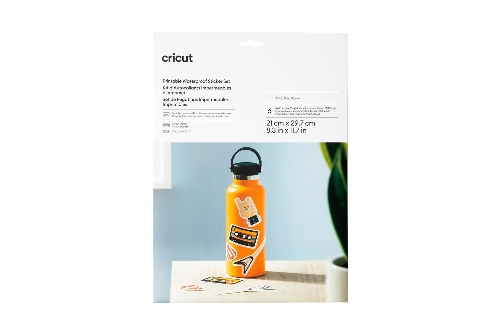Cricut Joy Xtra Printable Waterproof Sticker Set A4 6pack