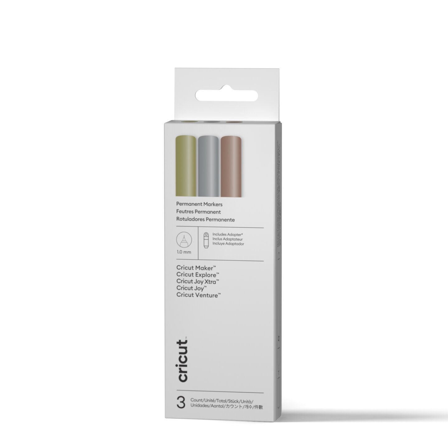 Cricut Permanent Metallic Markers 1.0 mm 3-pack | Tillbehör - Cricut & tillbehör - Förbrukningsmaterial - Till Cricut Explore 3 - 4 - Pennor | AlltMobil