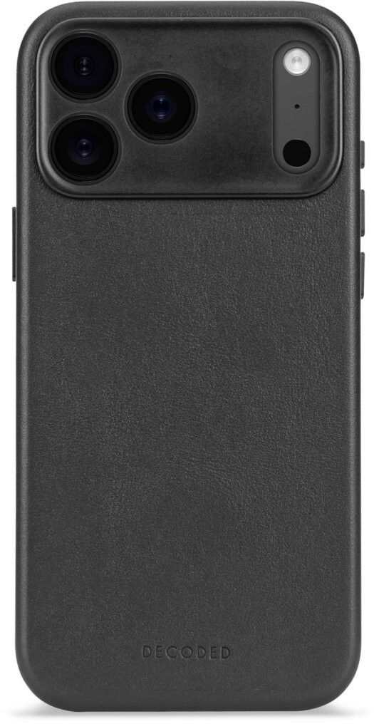 Decoded Leather Back Cover MagSafe (iPhone 17 Pro) - Svart | iPhone - iPhone 17 Pro - Skal & fodral - Hårda skal | AlltMobil