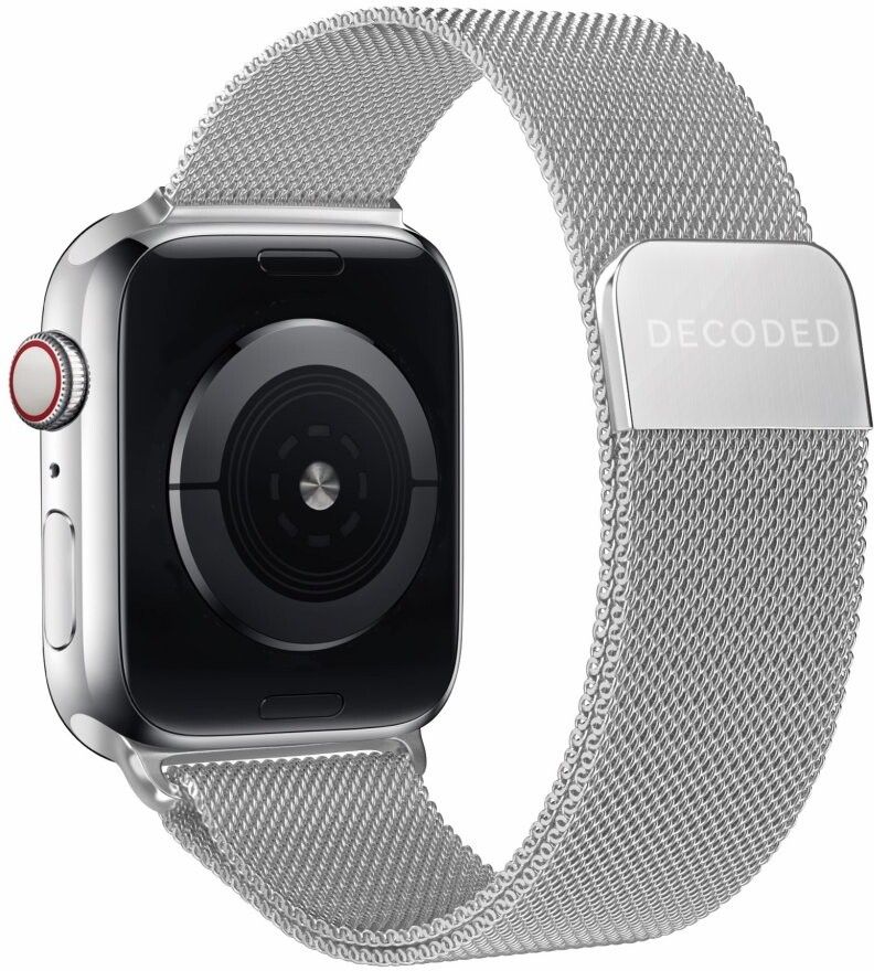 Decoded Milan Traction Strap (Watch 49/46/45/44/42mm) - Titanium | Apple Watch - Generella tillbehör - Armband - Series 1-9 42-45mm - Metallarmband | AlltMobil