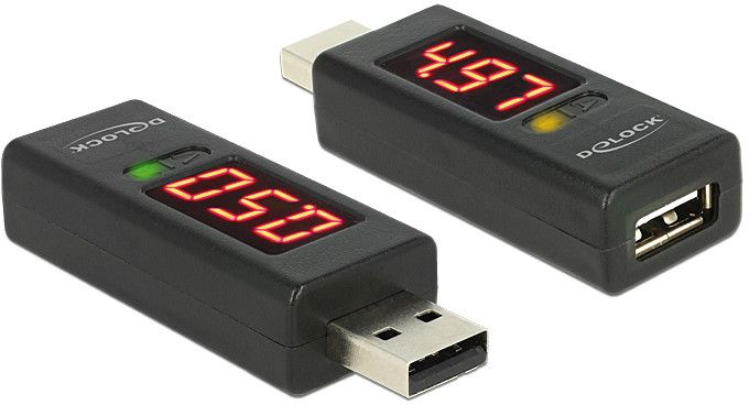 Delock Ampere- och Voltmätare USB-A