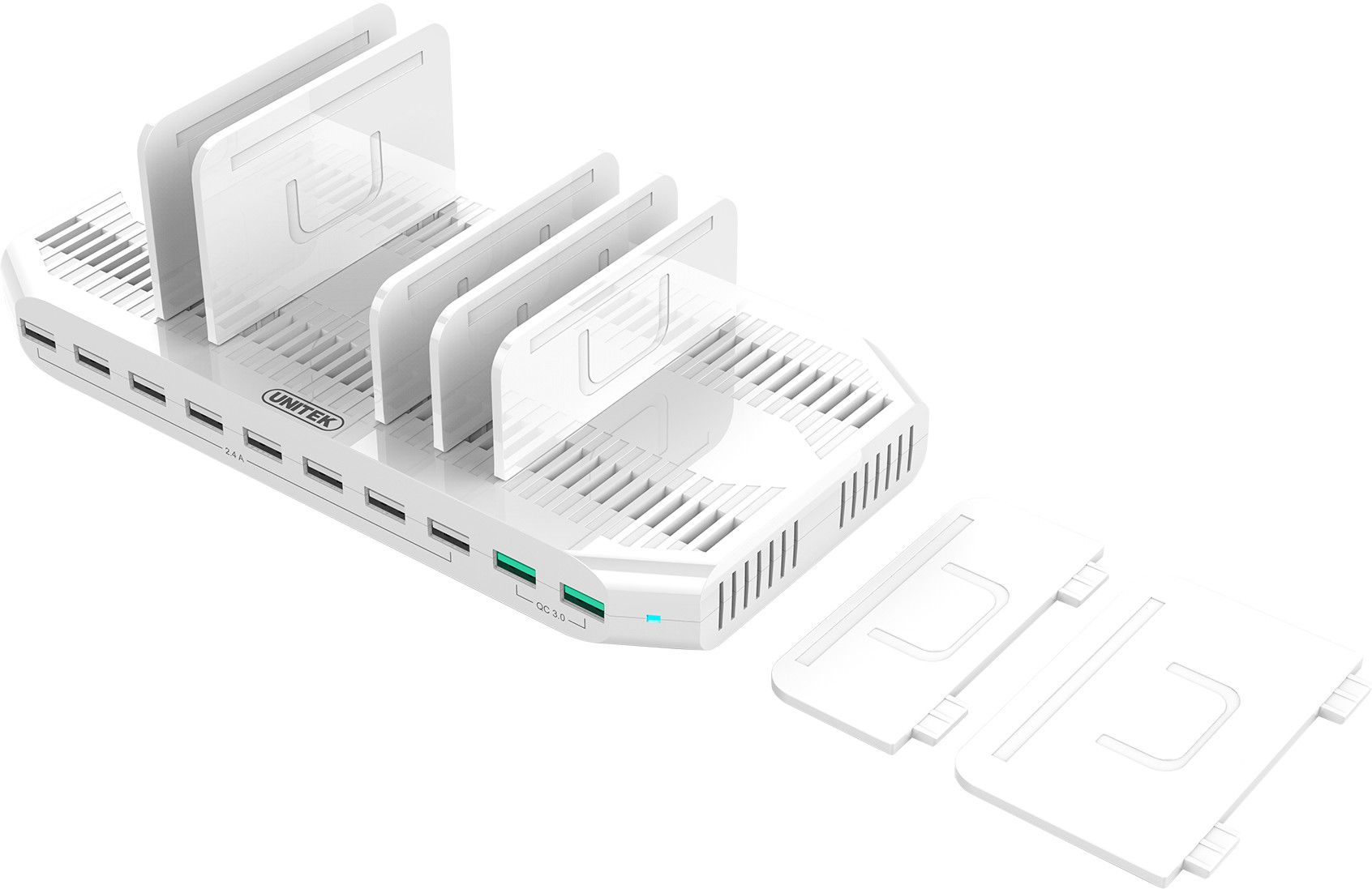 Unitek 10-port USB Smart Charging Station 96W