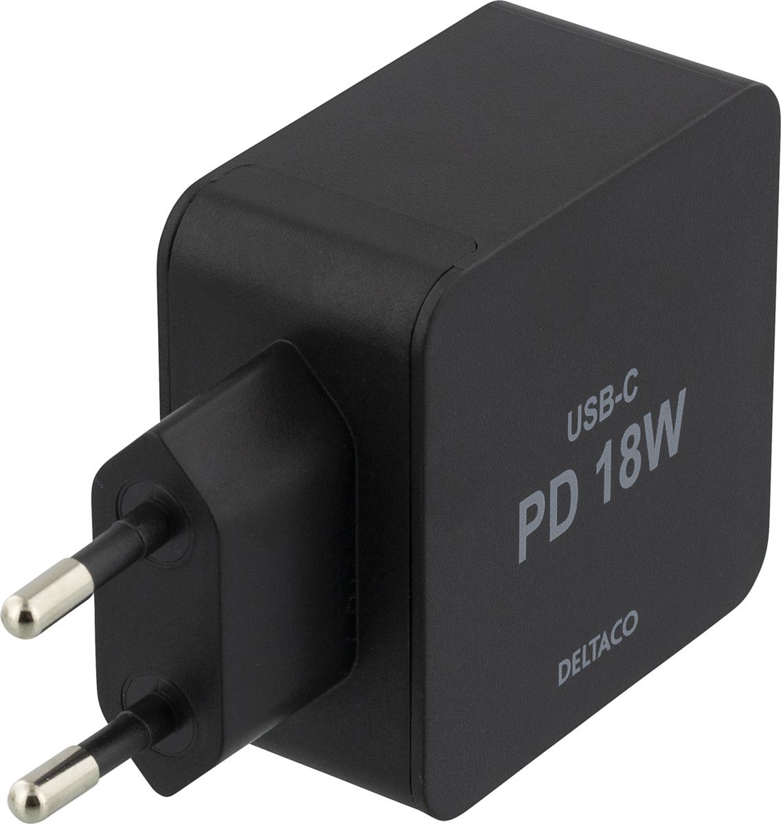 Deltaco USB C laddare 18W för bärbara datorer Deltaco USB C laddare 18W för bärbara datorer