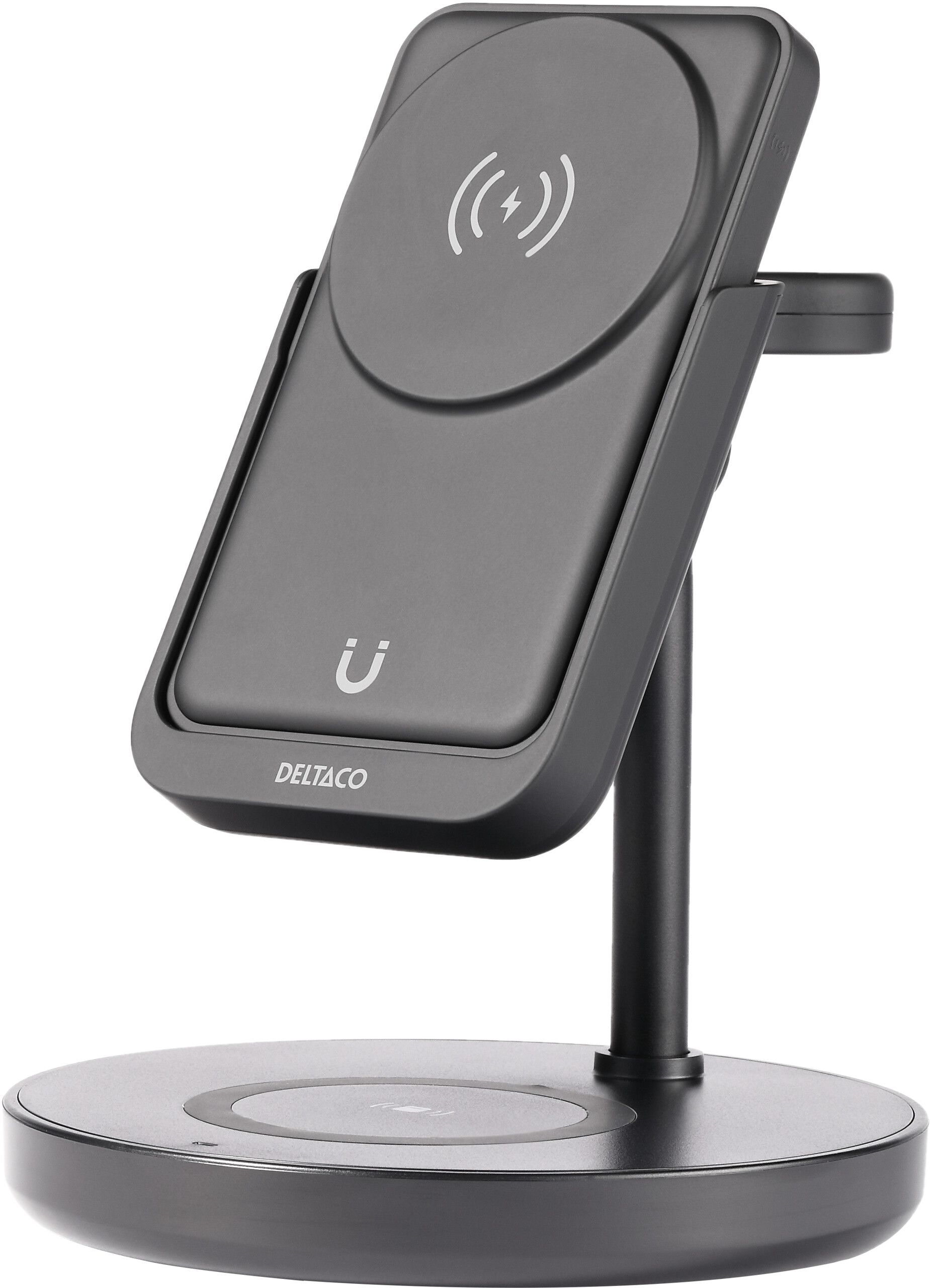 Deltaco 3-i-1 Magnetisk Trådlös Laddare med Powerbank | iPhone - Generella tillbehör - MagSafe - Laddstationer | AlltMobil