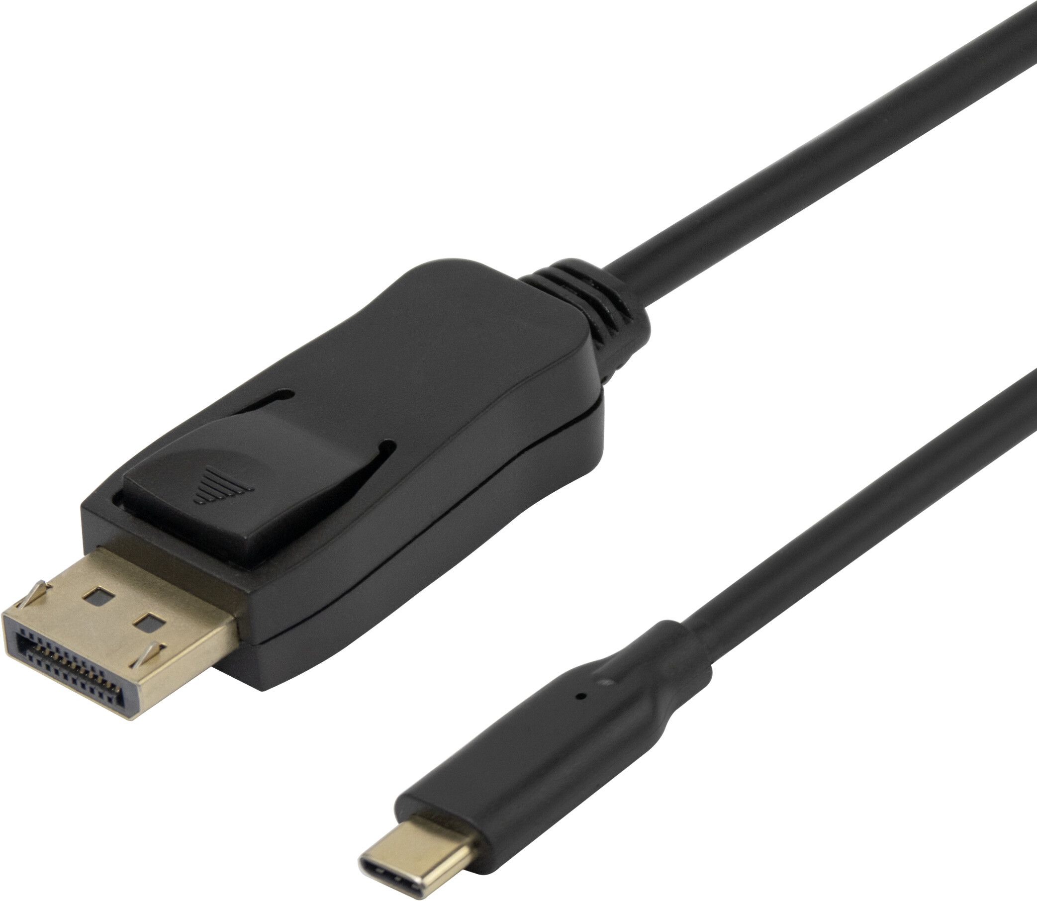 Deltaco 8K USB-C- till DisplayPort-kabel - 2 meter | Mac - Generella Mac-tillbehör - Kablar & adaptrar - HDMI-kablar och andra bildkablar | AlltMobil
