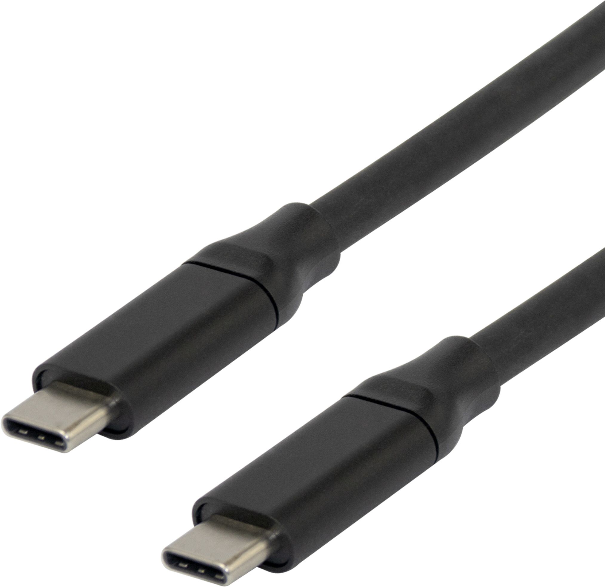 Deltaco Aktiv USB-C-kabel med DP Alt Mode - 5 meter | Tillbehör - Kablar - USB-C till USB-C-kablar | AlltMobil