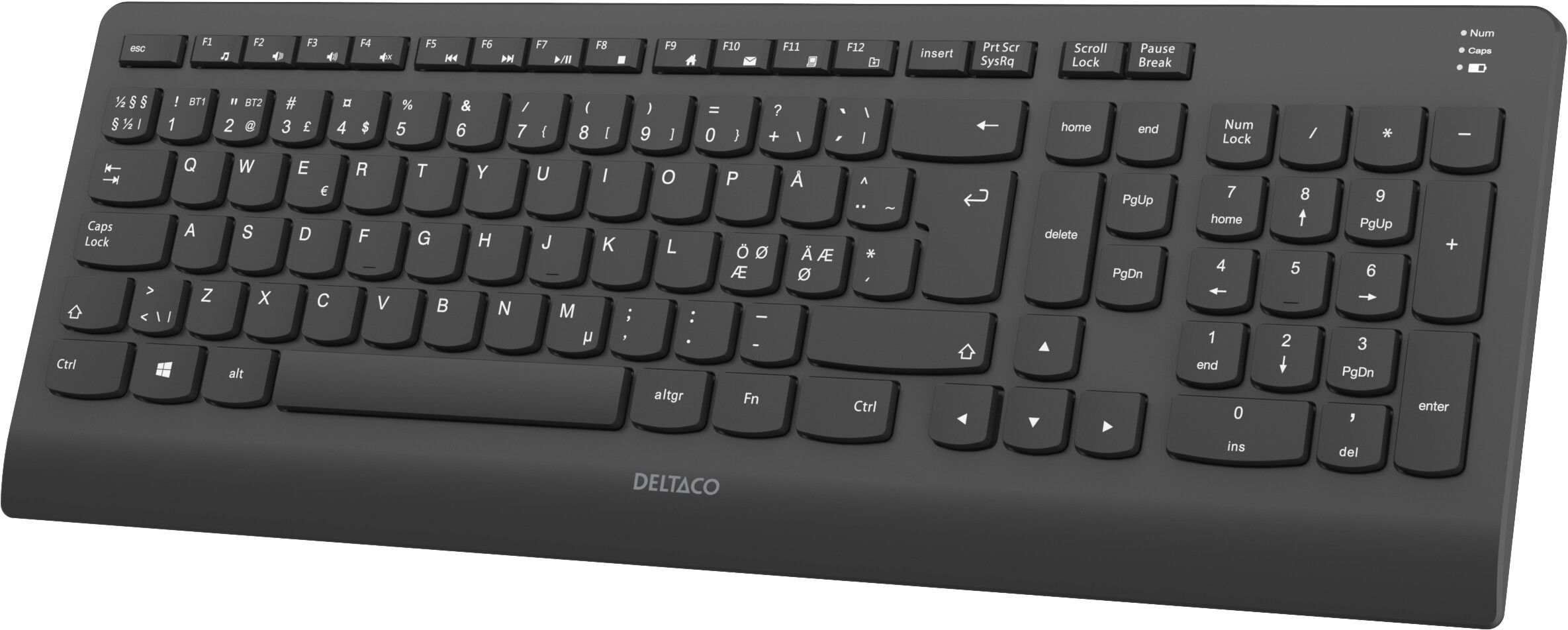 Deltaco Full Size Silent Bluetooth Keyboard | iPad - Generella iPad-tillbehör - Möss & tangentbord - Tangentbord - Trådlösa | AlltMobil
