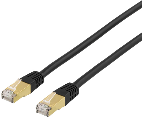 Deltaco Svart Nätverkskabel CAT7 S/FTP - 3 meter