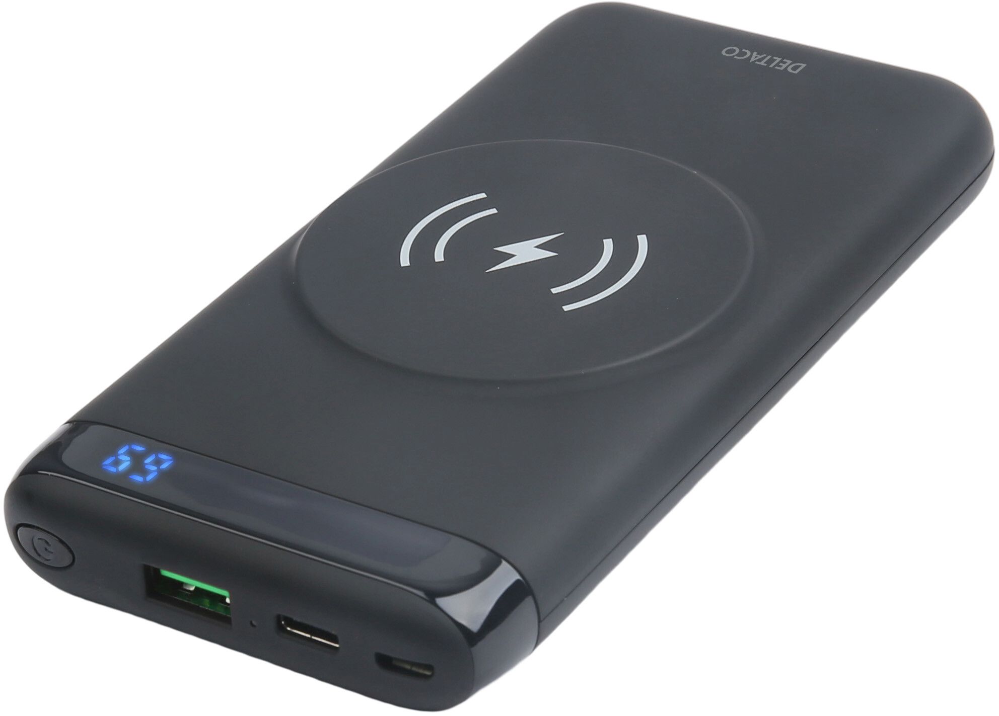 Deltaco Trådlös Powerbank med Magnet 10,000mAh | iPhone - Generella tillbehör - MagSafe - Powerbank | AlltMobil