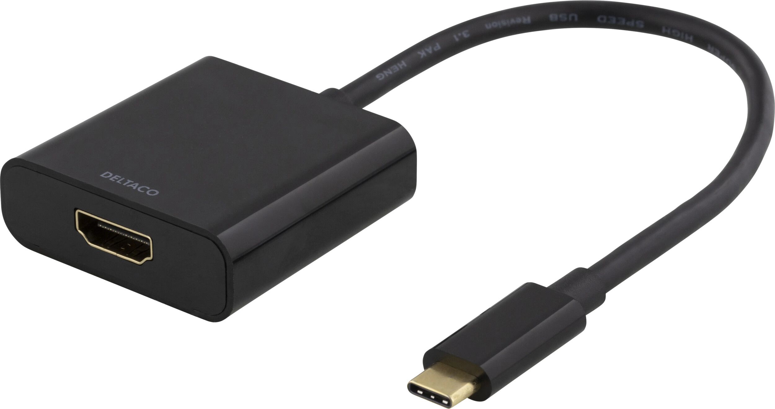 Deltaco USB-C to HDMI Adapter 4K 30Hz | Samsung - Generella tillbehör - Kablar - Adaptrar | AlltMobil