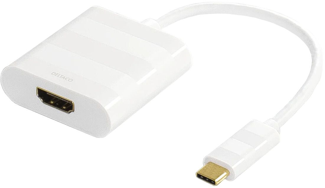 Deltaco USB-C to HDMI Adapter UHD | Samsung - Generella tillbehör - Kablar - Adaptrar | AlltMobil