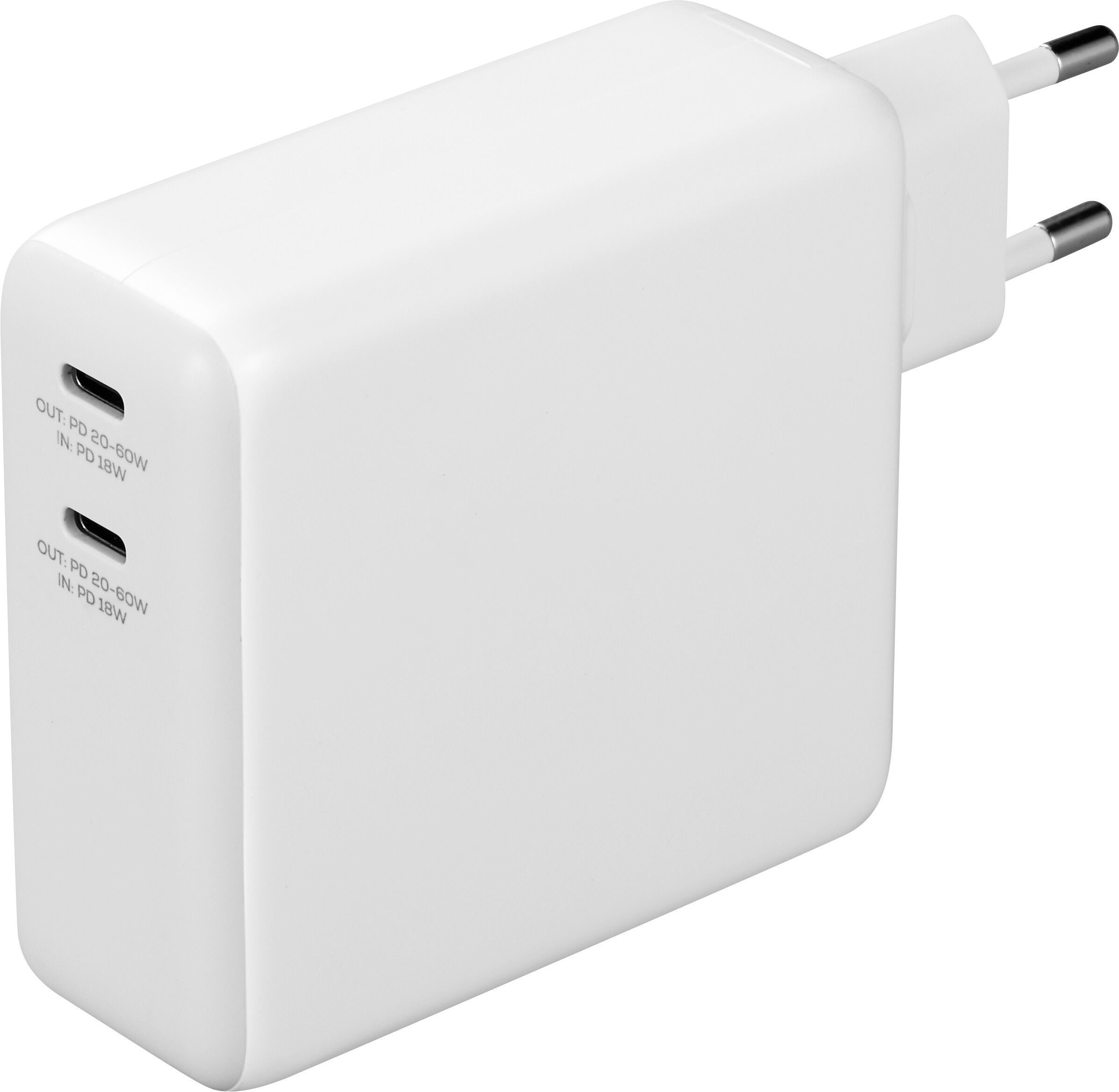 Deltaco Väggladdare med USB-C och Powerbank 9600mAh | Tillbehör - Laddare - Väggladdare - Utan kabel | AlltMobil