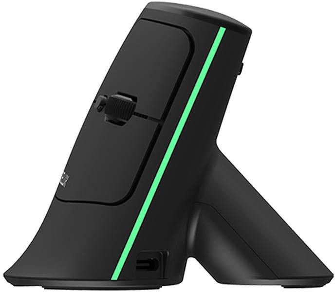 Delux MV6 Wireless Ergonomic Mouse - Svart