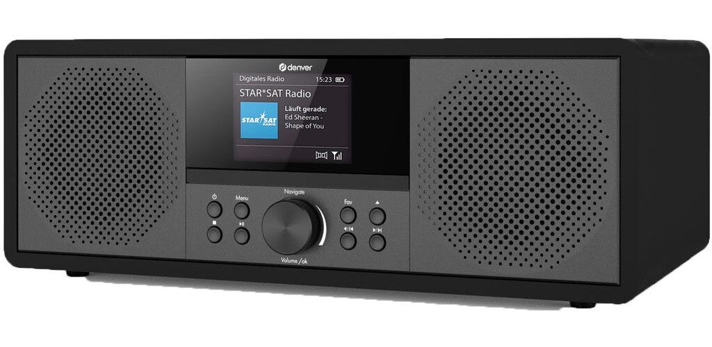 Denver MIR-270 Musikanläggning CD/Internet-radio AUX - Trä | Tillbehör - Högtalare - Bluetooth | AlltMobil