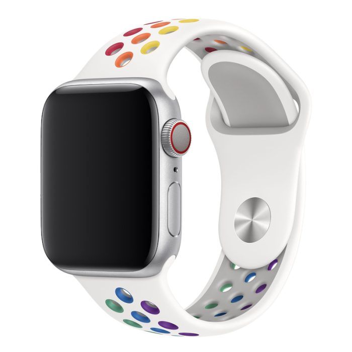 Devia Deluxe Sport2 Rainbow (Watch 42/41/40/38mm) - Vit | iPhone - iPhone 15 Pro Max - Skal & fodral - Hårda skal | AlltMobil