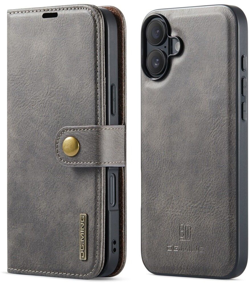 DG Ming Detachable Wallet (iPhone 16) - Svart | iPhone - iPhone 16 - Skal & fodral - Läderfodral | AlltMobil