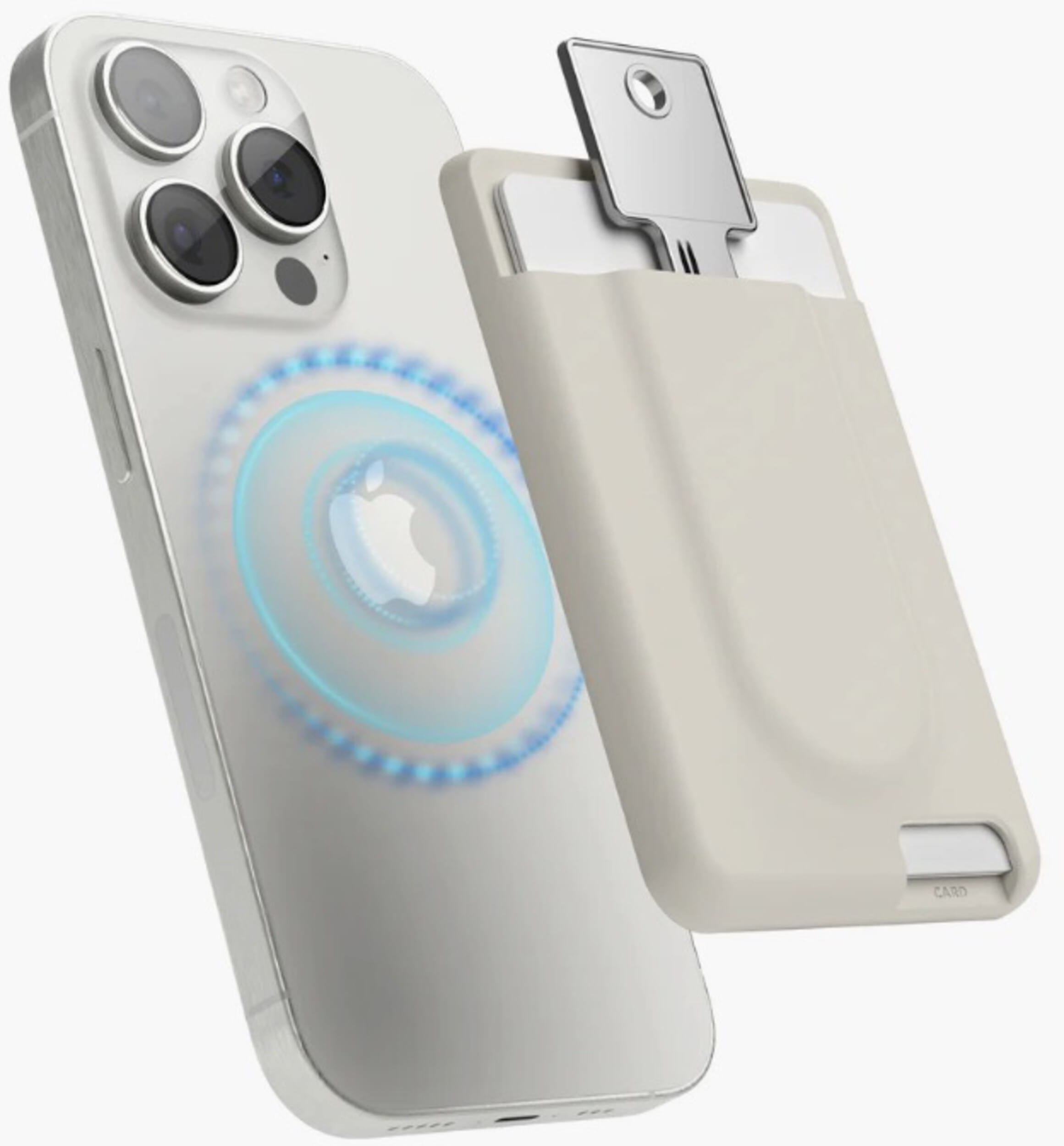 Elago Key MagSafe Silicone Card Pocket - Beige | iPhone - iPhone 15 Pro Max - Skal & fodral - Hårda skal | AlltMobil