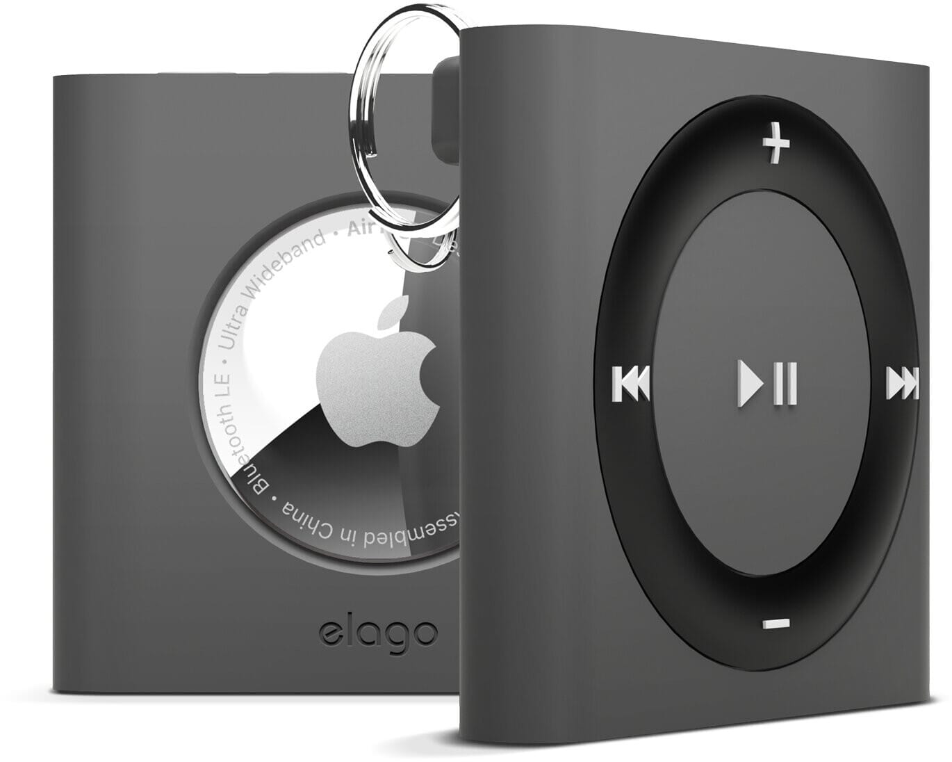 Elago W7 AirTag Case with Keychain - Grå