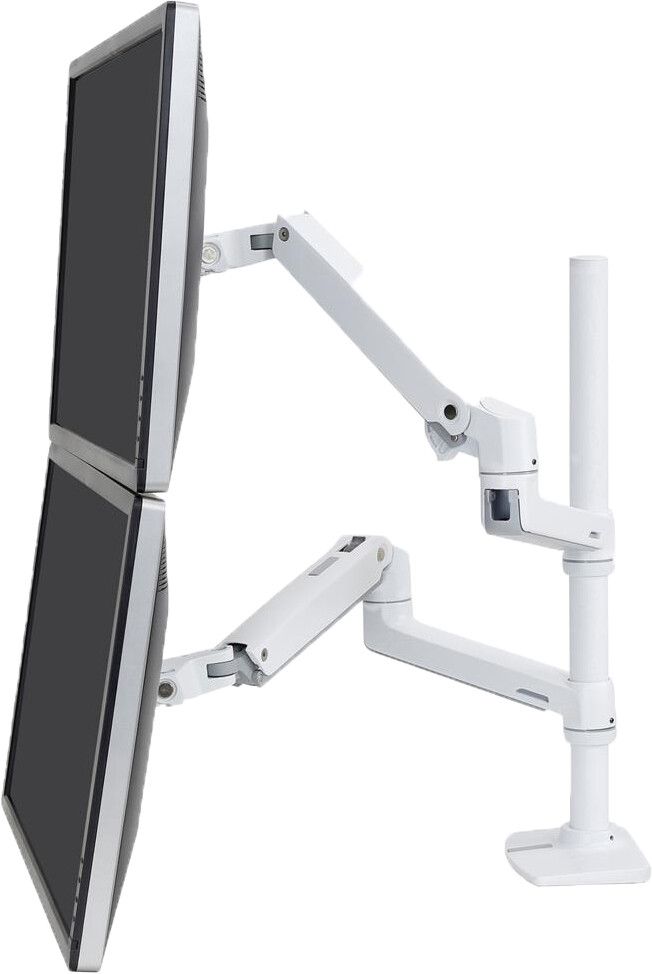 Ergotron LX Dubbel arm för Staplade bildskärmar | Tillbehör - Hemmakontor - Ergonomi - Skärmfästen | AlltMobil