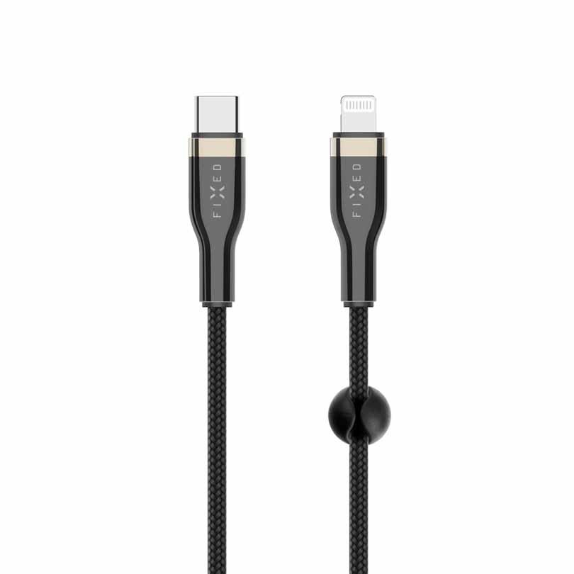 Fixed Braided Series USB-C/Lightning Cable - 0,5 meter svart