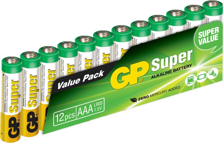 GP Super Alkaline AAA 12-pack