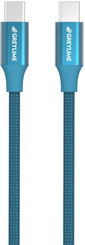 GreyLime Braided USB-C to USB-C - Grön 1 meter